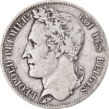 Moneta, Belgio, Leopold I, 5 Francs, 5 Frank, 1849, MB+, Argento, KM:3.2