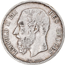 Coin, Belgium, Leopold II, 5 Francs, 5 Frank, 1873, VF(30-35), Silver, KM:24