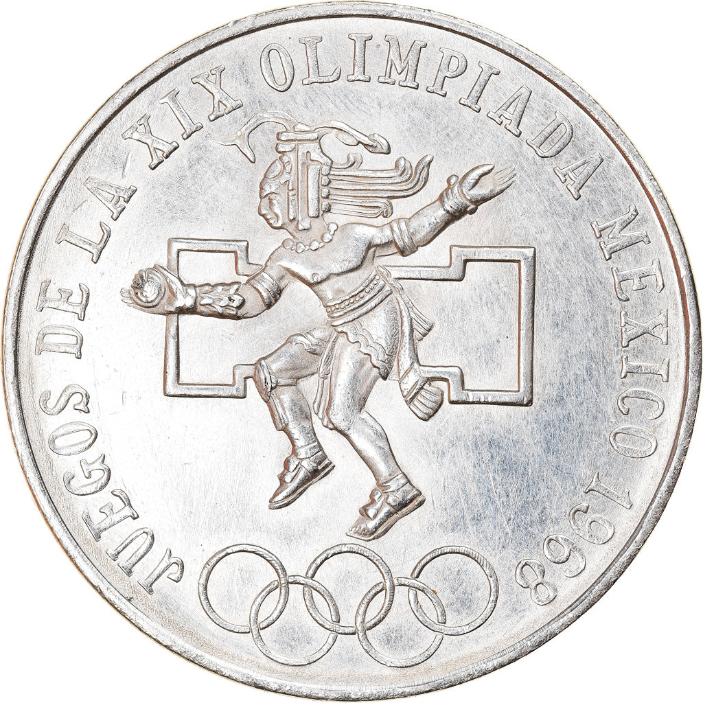 Coin, Mexico, 25 Pesos, 1968, Mexico City, AU(50-53), Silver, KM:479.1