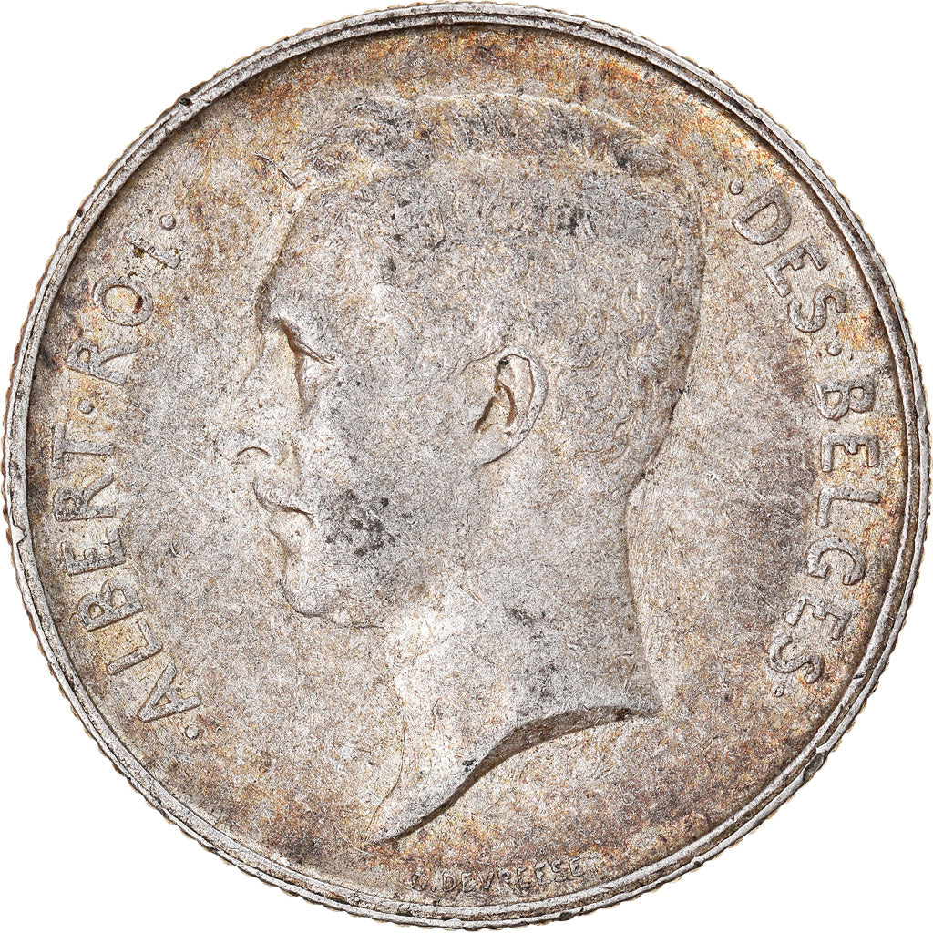 Coin, Belgium, Albert I, 2 Francs, 2 Frank, 1912, EF(40-45), Silver, KM:74