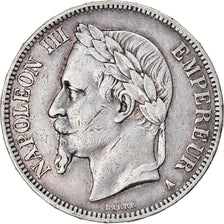 Moneta, Francja, Napoleon III, 5 Francs, 1867, Paris, VF(30-35), Srebro