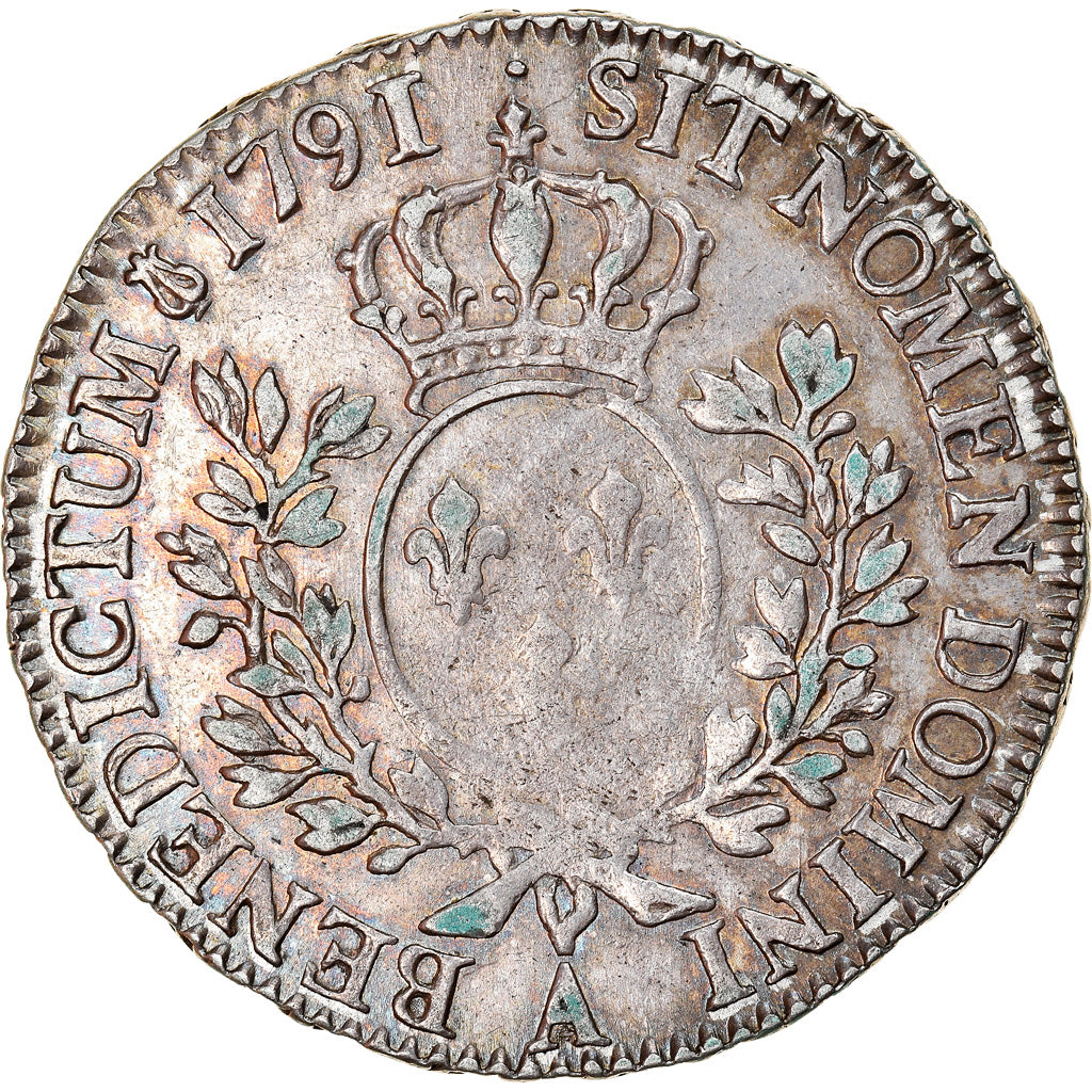 Munten, Frankrijk, Louis XVI, 1/2 Écu, 1/2 ECU, 44 Sols, 1791/90, Paris, FR+