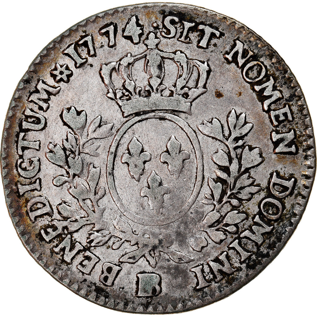 Münze, Frankreich, Louis XV, 1/5 Écu à la vieille tête, 24 Sols, 1/5 ECU