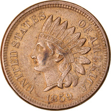 Coin, United States, Indian Head Cent, Cent, 1859, U.S. Mint, Philadelphia
