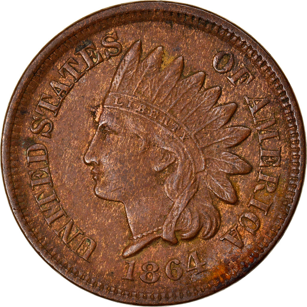 Coin, United States, Indian Head Cent, Cent, 1864, U.S. Mint, Philadelphia