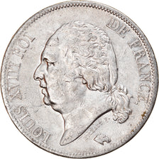 Coin, France, Louis XVIII, Louis XVIII, 5 Francs, 1822, Paris, EF(40-45)