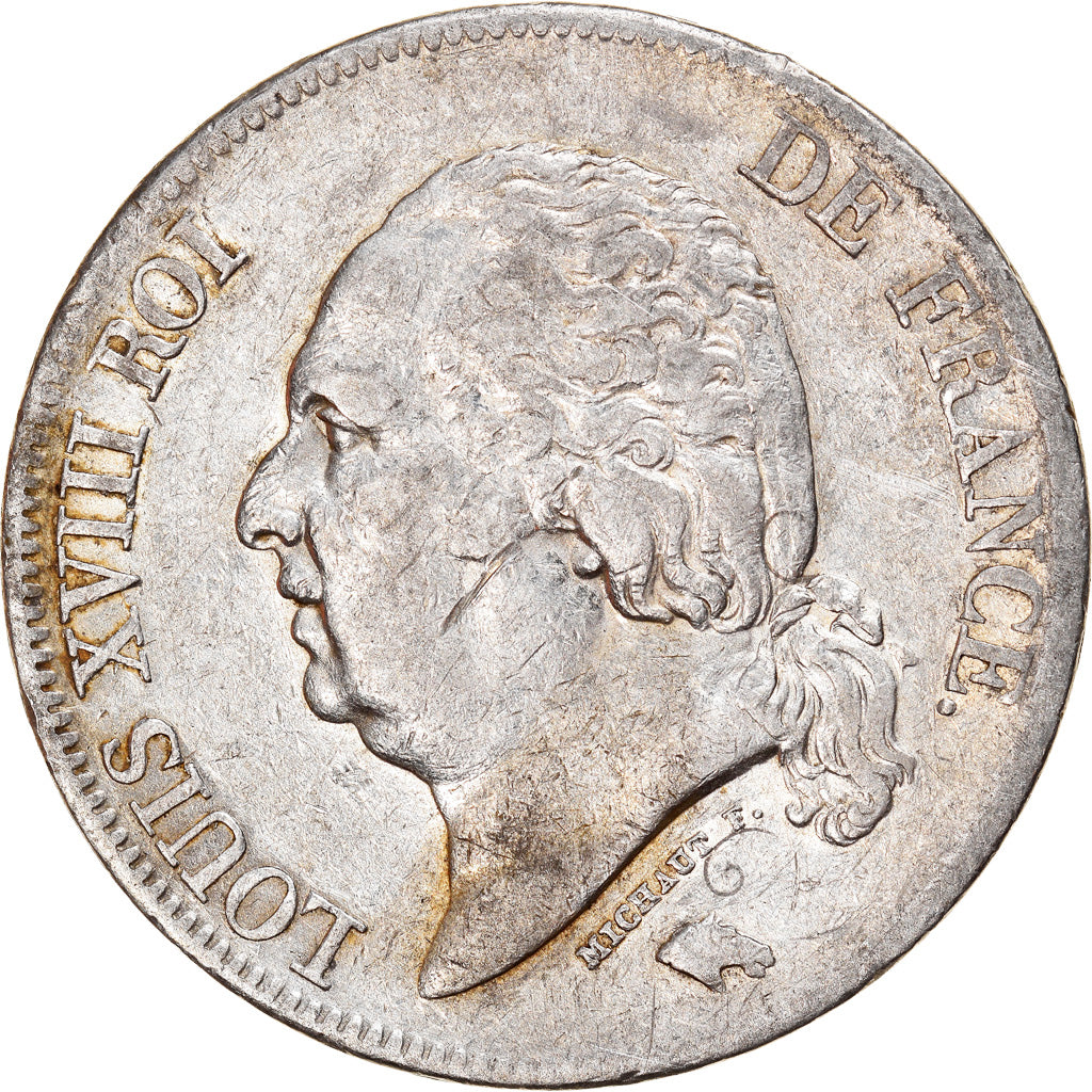 Münze, Frankreich, Louis XVIII, Louis XVIII, 5 Francs, 1824, Paris, SS, Silber