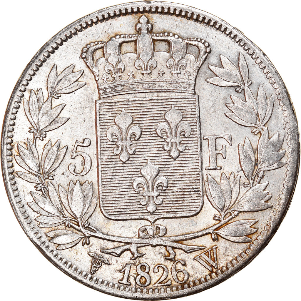 Münze, Frankreich, Charles X, 5 Francs, 1826, Lille, SS, Silber, KM:720.13