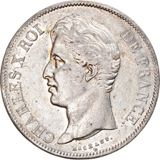 Munten, Frankrijk, Charles X, 5 Francs, 1827, Lille, ZF+, Zilver, KM:728.13