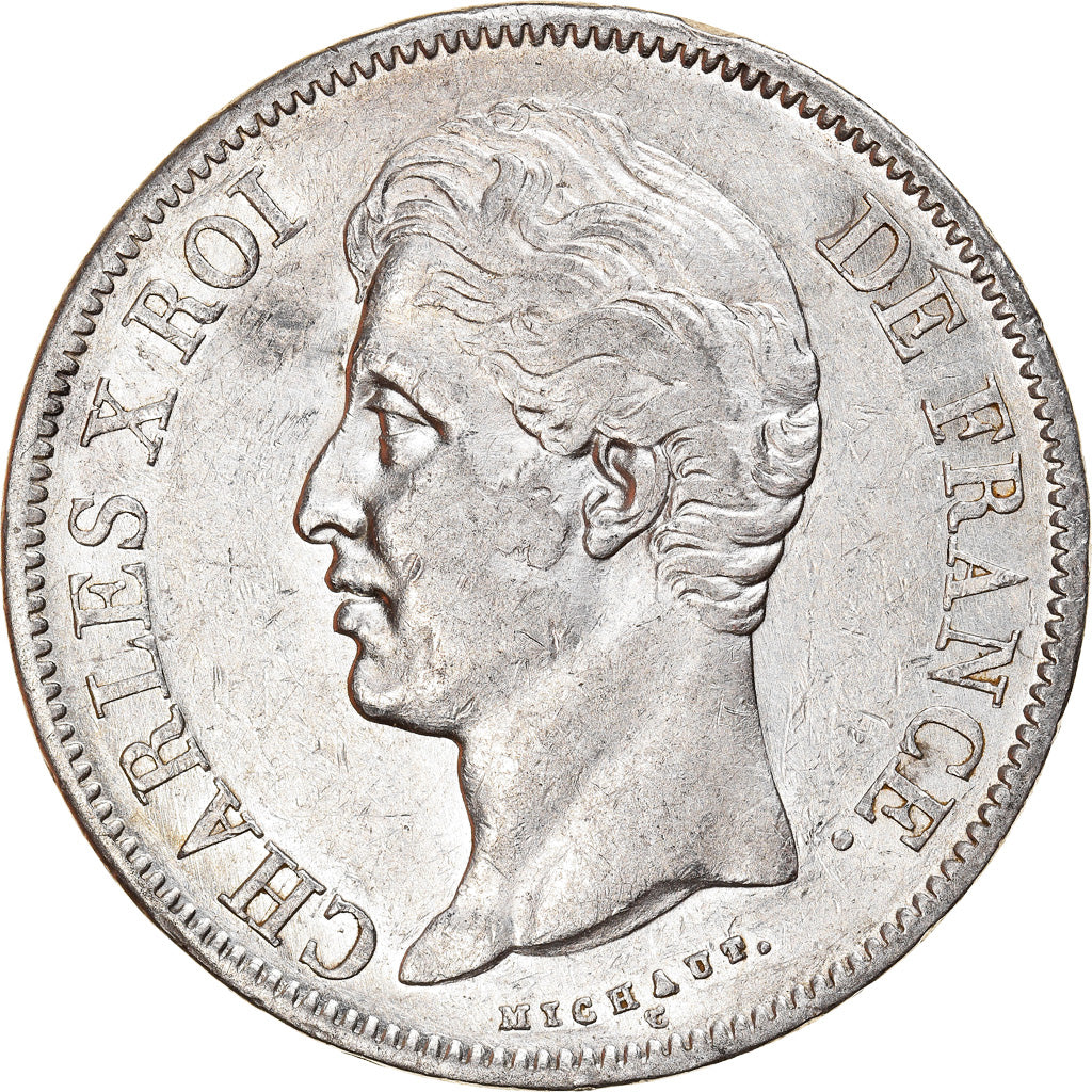 Coin, France, Charles X, 5 Francs, 1830, Paris, EF(40-45), Silver, KM:728.1