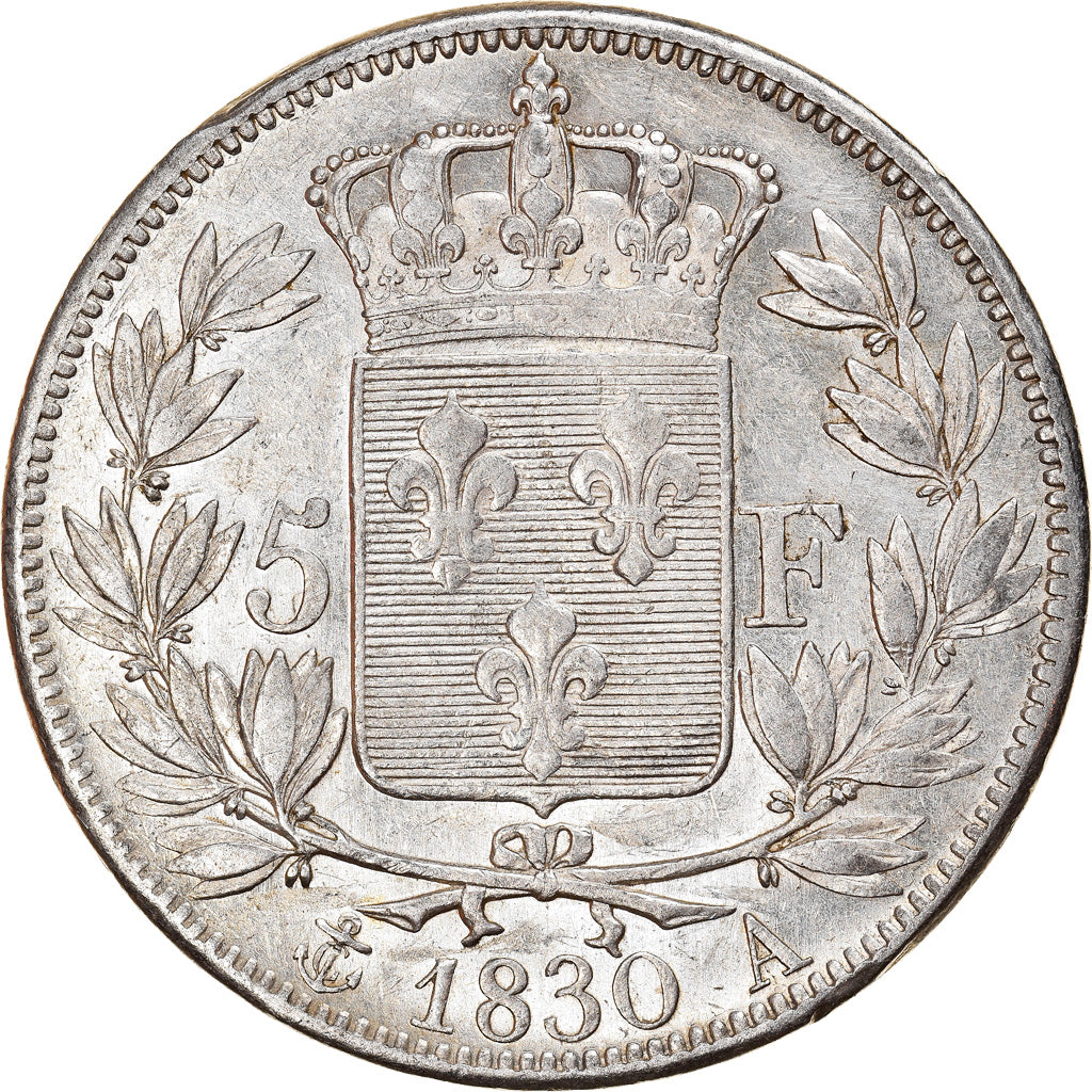 Coin, France, Charles X, 5 Francs, 1830, Paris, EF(40-45), Silver, KM:728.1