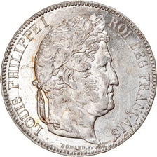 Moneda, Francia, Louis-Philippe, 5 Francs, 1842, Rouen, MBC+, Plata, KM:749.2