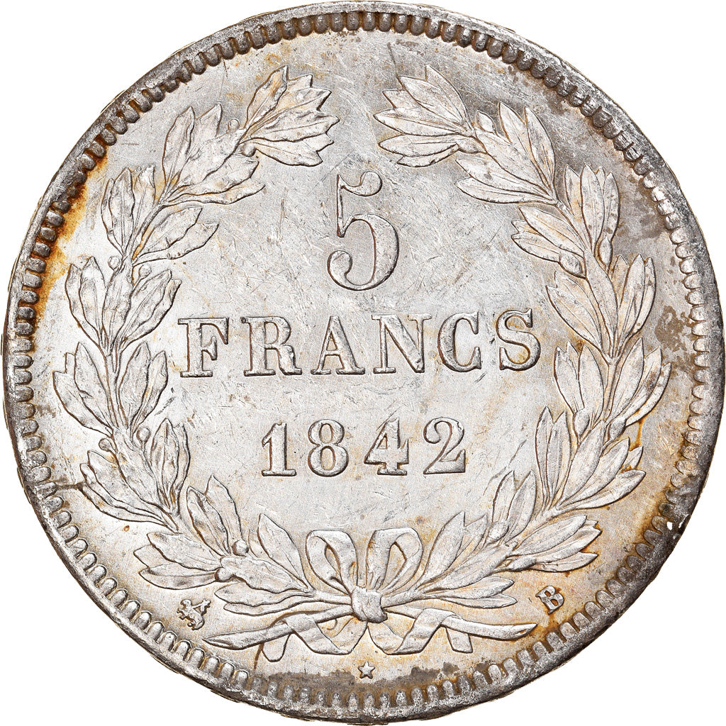 Monnaie, France, Louis-Philippe, 5 Francs, 1842, Rouen, SUP, Argent