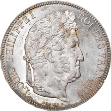 Coin, France, Louis-Philippe, 5 Francs, 1842, Rouen, AU(55-58), Silver