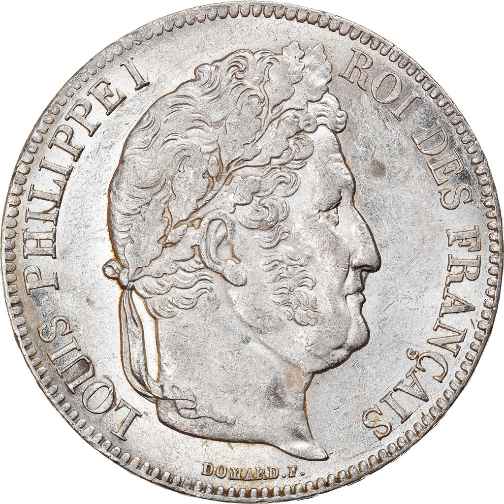 Moneda, Francia, Louis-Philippe, 5 Francs, 1840, Rouen, MBC+, Plata, KM:749.2