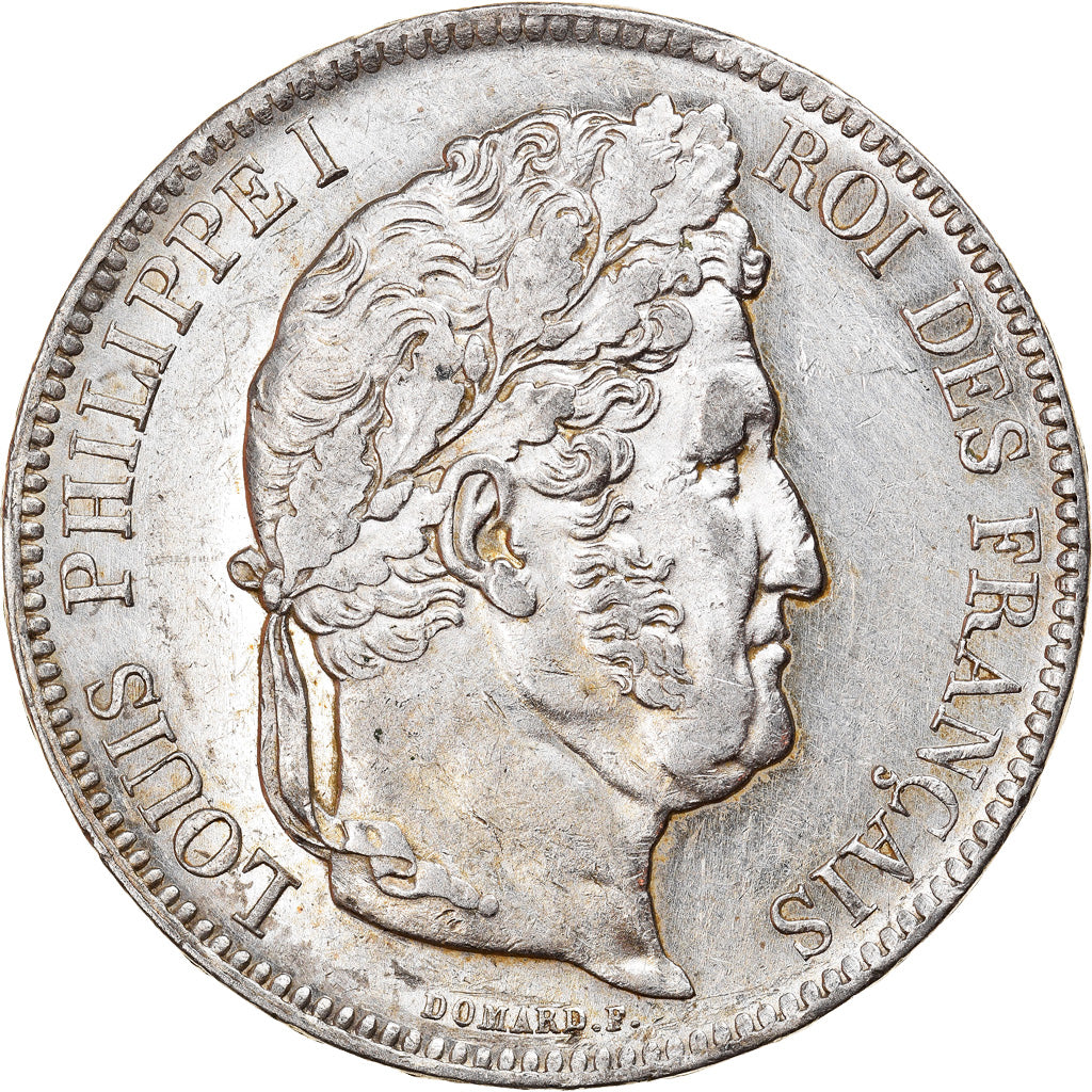 Moneda, Francia, Louis-Philippe, 5 Francs, 1840, Strasbourg, MBC+, Plata