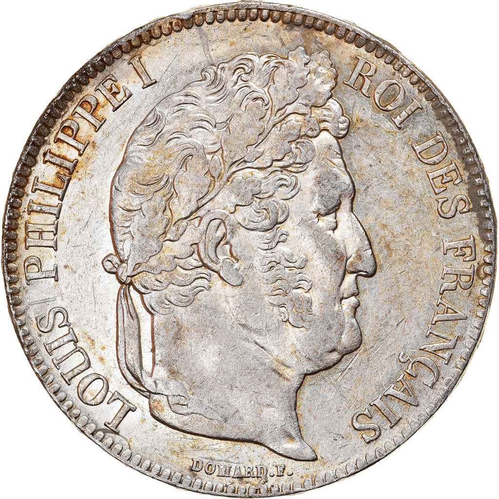 Coin, France, Louis-Philippe, 5 Francs, 1837, Rouen, EF(40-45), Silver