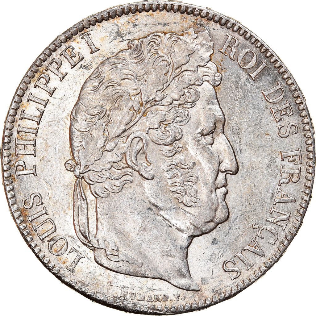 Munten, Frankrijk, Louis-Philippe, 5 Francs, 1837, Rouen, ZF+, Zilver, KM:749.2