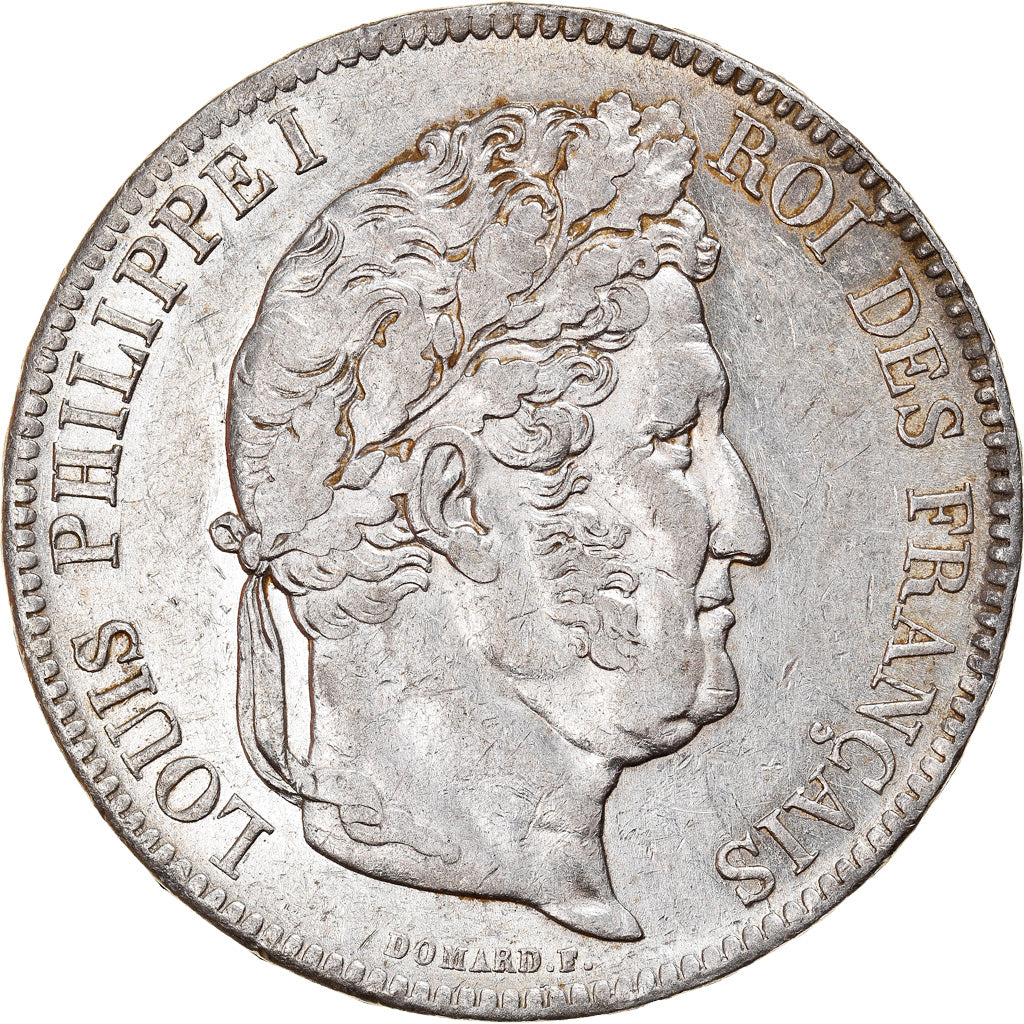 Moneda, Francia, Louis-Philippe, 5 Francs, 1834, Paris, MBC+, Plata, KM:749.1