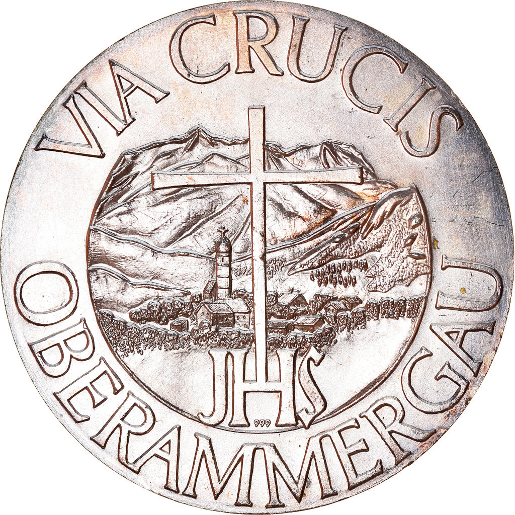 Germany, Medal, Via Crucis, Oberammergau, X, Religions & beliefs, MS(63), Silver