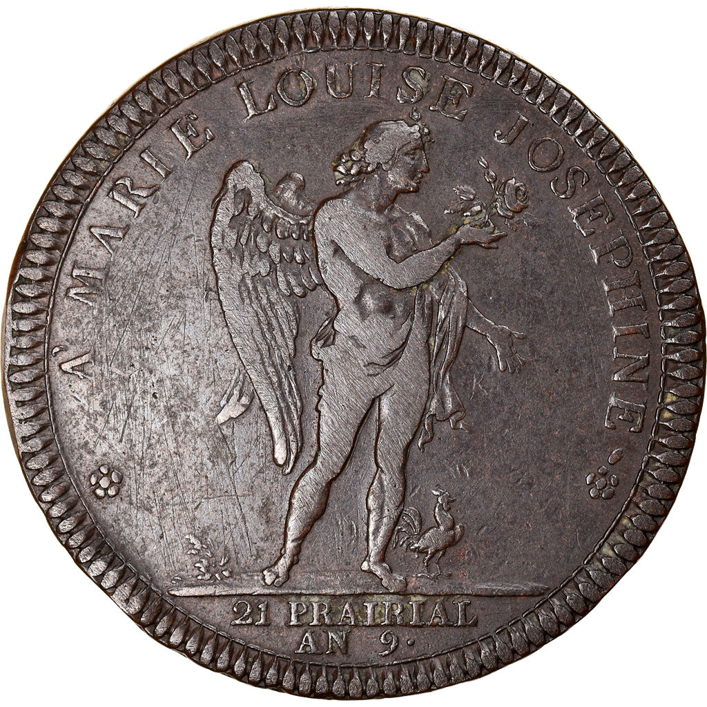 France, Jeton, Napoleon I, Consulat, le Roi et la Reine d'Étrurie visitent