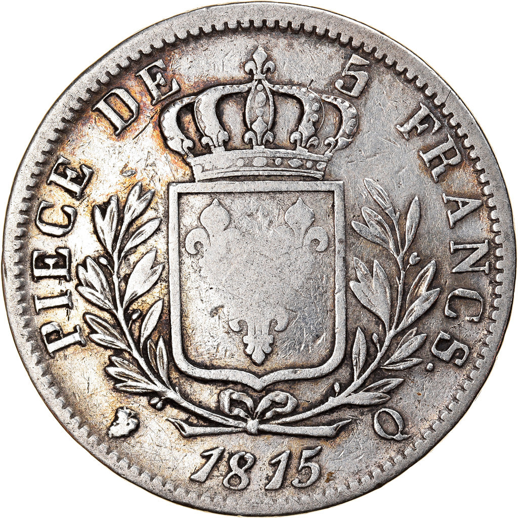 Munten, Frankrijk, Louis XVIII, Louis XVIII, 5 Francs, 1815, Perpignan, FR