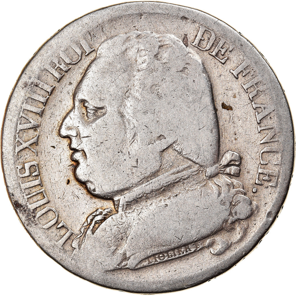 Moneta, Francja, Louis XVIII, Louis XVIII, 5 Francs, 1815, Toulouse, F(12-15)