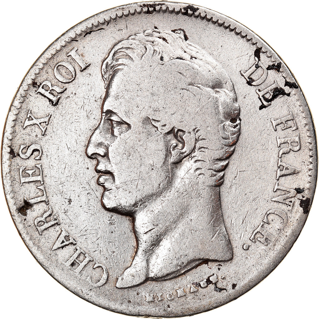 Munten, Frankrijk, Charles X, 5 Francs, 1828, Toulouse, FR, Zilver, KM:728.9