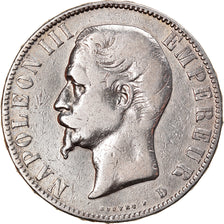Moneta, Francia, Napoleon III, Napoléon III, 5 Francs, 1855, Lyon, MB, Argento