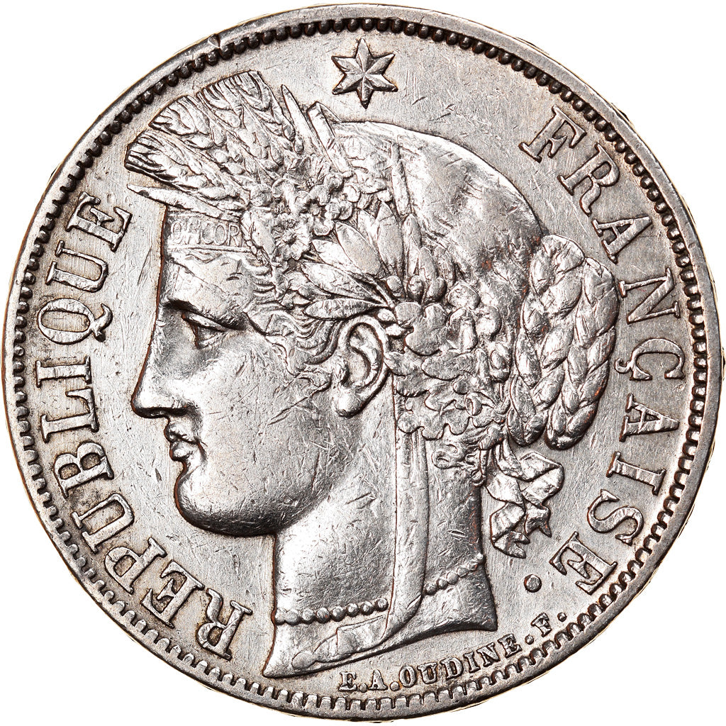 Coin, France, Cérès, 5 Francs, 1870, Paris, EF(40-45), Silver, KM:819