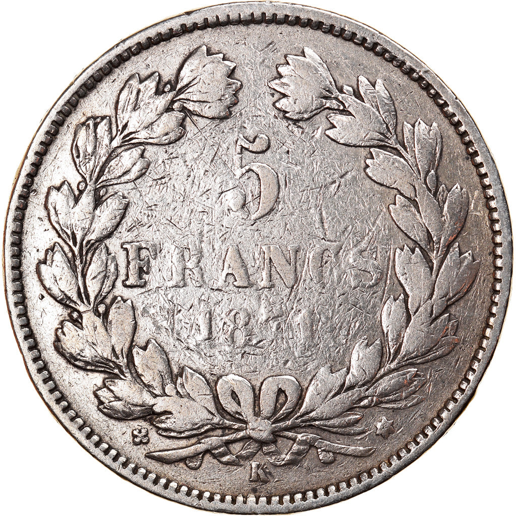 Coin, France, Cérès, 5 Francs, 1871, Bordeaux, VF(20-25), Silver, KM:818.2