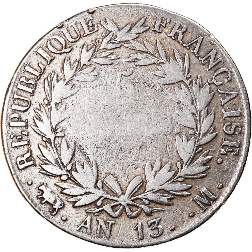 Moneta, Francia, Napoléon I, 5 Francs, AN 13, Toulouse, B+, Argento, KM:662.10