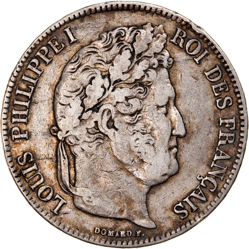Coin, France, Louis-Philippe, 5 Francs, 1834, Bordeaux, VF(30-35), Silver