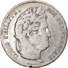 Coin, France, Louis-Philippe, 5 Francs, 1834, Bayonne, VF(20-25), Silver