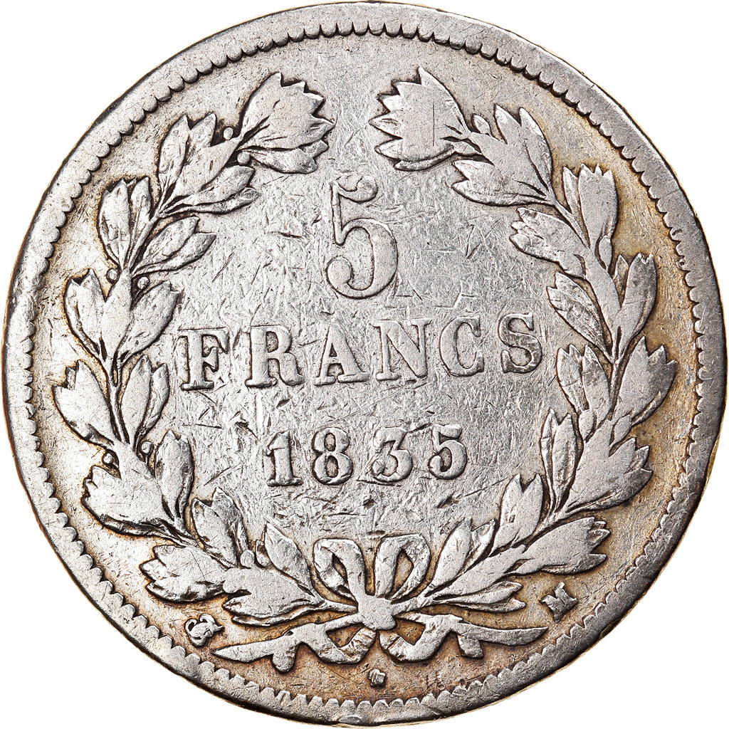 Munten, Frankrijk, Louis-Philippe, 5 Francs, 1835, Toulouse, FR, Zilver