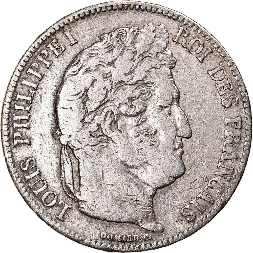 Moneta, Francia, Louis-Philippe, 5 Francs, 1835, Limoges, MB, Argento, KM:749.6