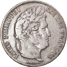 Moneta, Francia, Louis-Philippe, 5 Francs, 1835, Limoges, MB, Argento, KM:749.6
