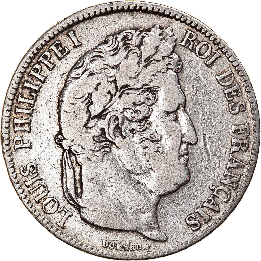 Monnaie, France, Louis-Philippe, 5 Francs, 1837, Bordeaux, TB, Argent, KM:749.7
