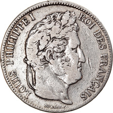 Monnaie, France, Louis-Philippe, 5 Francs, 1837, Bordeaux, TB, Argent, KM:749.7