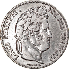 Coin, France, Louis-Philippe, 5 Francs, 1837, Bordeaux, VF(30-35), Silver