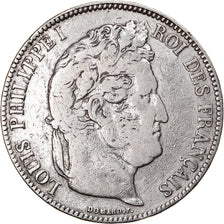 Coin, France, Louis-Philippe, 5 Francs, 1838, Bordeaux, VF(20-25), Silver