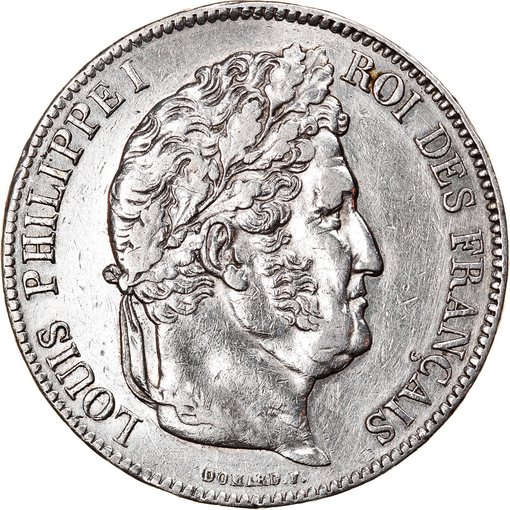 Moneta, Francia, Louis-Philippe, 5 Francs, 1838, Lille, BB+, Argento, KM:749.13