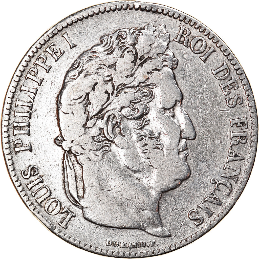 Coin, France, Louis-Philippe, 5 Francs, 1839, Bordeaux, VF(20-25), Silver