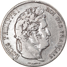Coin, France, Louis-Philippe, 5 Francs, 1839, Bordeaux, VF(20-25), Silver