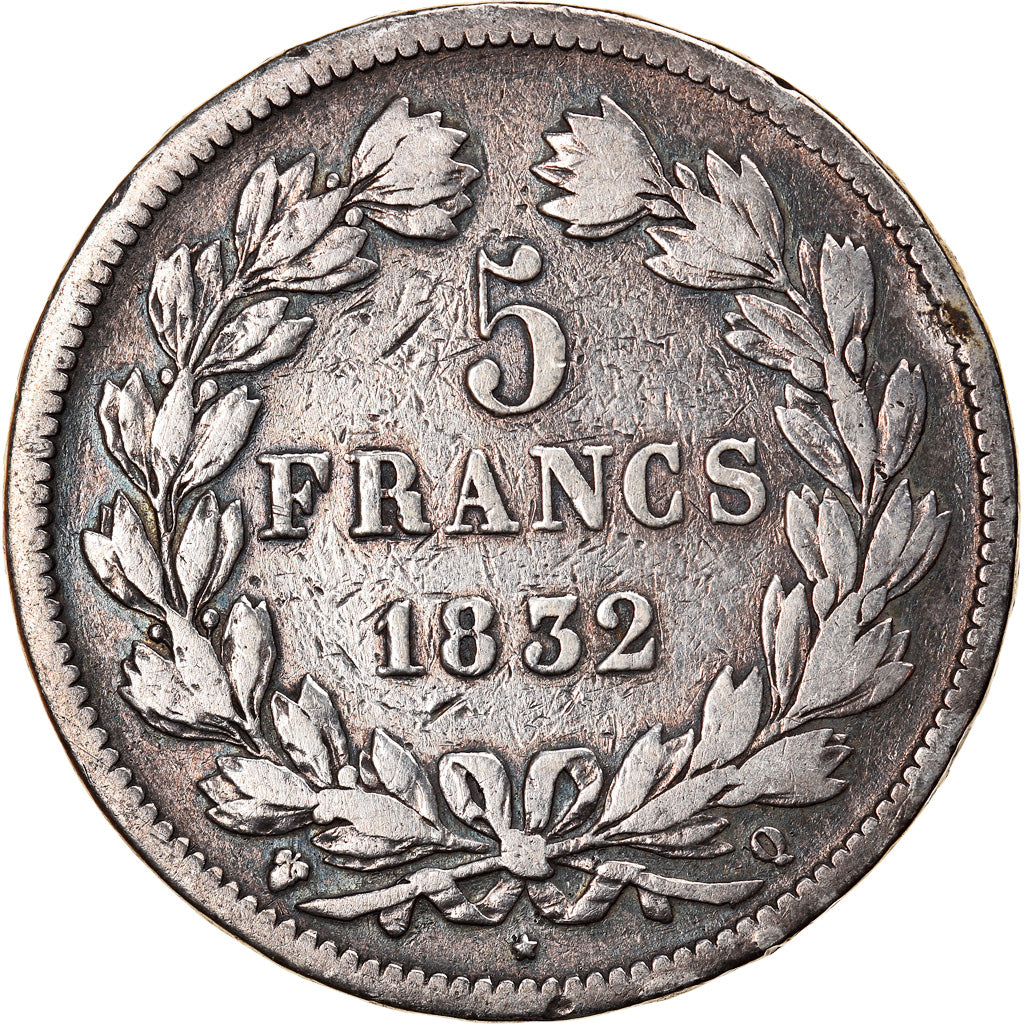 Coin, France, Louis-Philippe, 5 Francs, 1832, Perpignan, F(12-15), Silver
