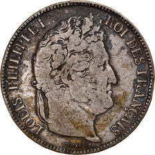 Coin, France, Louis-Philippe, 5 Francs, 1843, Strasbourg, VF(20-25), Silver