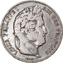 Moneta, Francia, Louis-Philippe, 5 Francs, 1843, Bordeaux, B+, Argento
