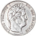 Moneta, Francia, Louis-Philippe, 5 Francs, 1845, Bordeaux, MB, Argento