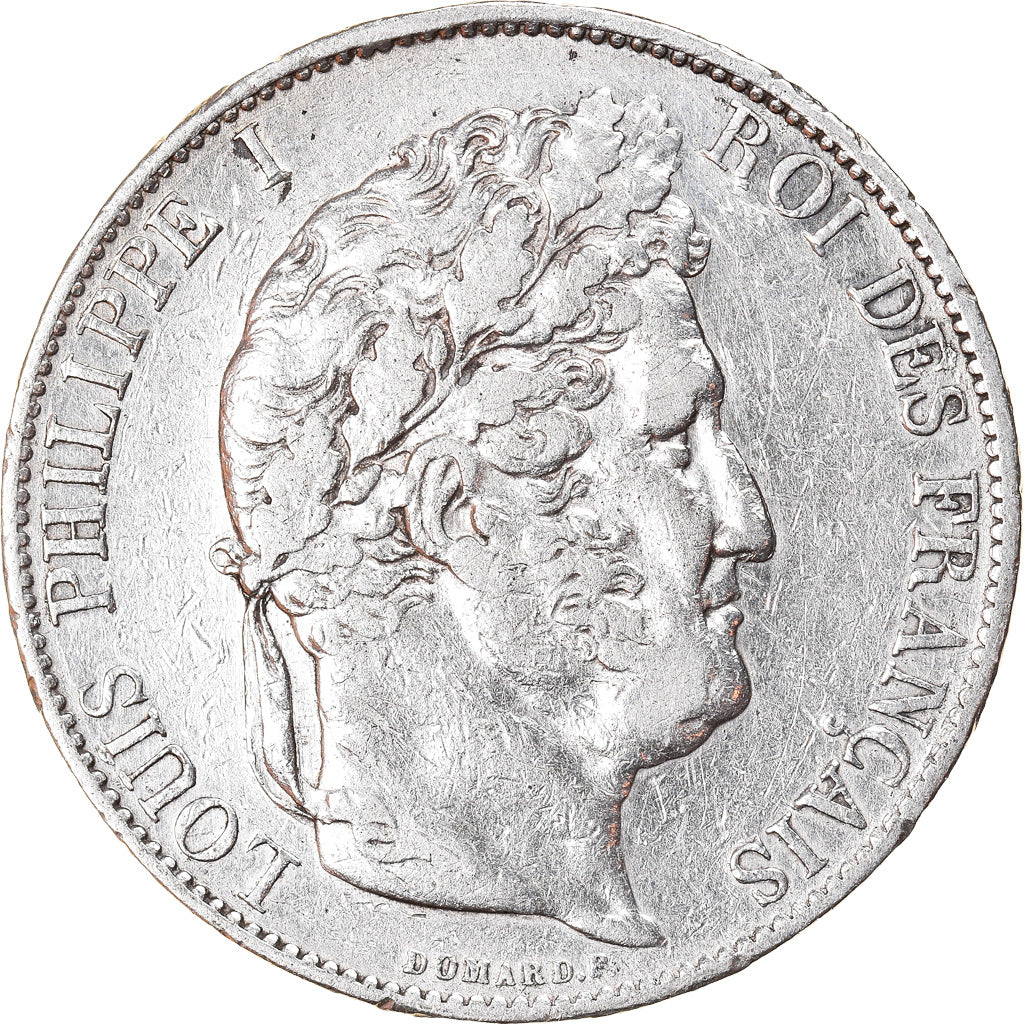 Coin, France, Louis-Philippe, 5 Francs, 1845, Bordeaux, VF(30-35), Silver
