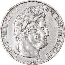Moneta, Francia, Louis-Philippe, 5 Francs, 1846, Bordeaux, MB+, Argento